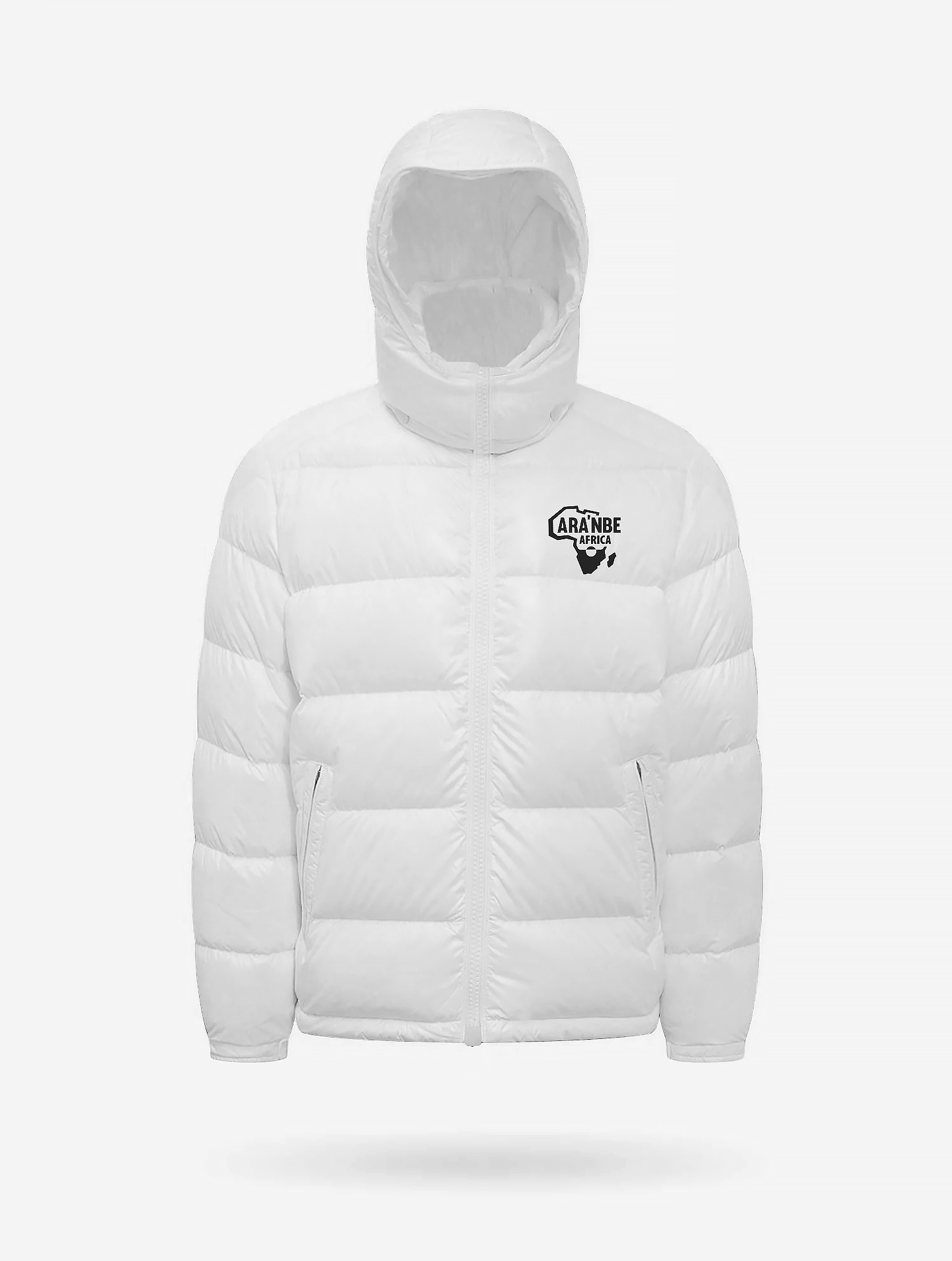 Ara'nbe Africa Unisex Hooded Warm Waterproof Puffer Winter Thick Bread Jackets - White